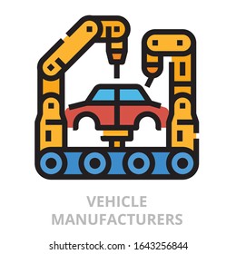 Vehicle icon for website, application, printing, document, poster design, etc.