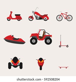 Vehicle Icons Design Vector