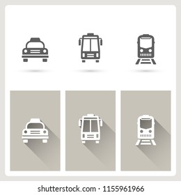 Vehicle icons set