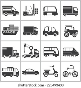 vehicle icons set