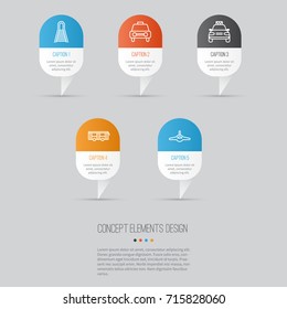 Vehicle Icons Set. Collection Of Taxi, Vehicle, Plane And Other Elements. Also Includes Symbols Such As Vehicle, Railway, Transport.