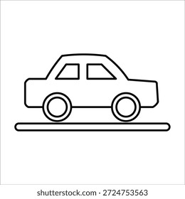vehicle icons. simple line vector illustration