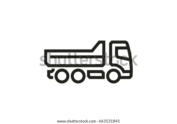 Vehicle Icons: Tipper Truck.\
Vector.