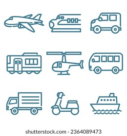Vehicle Illustration Set on the Side.