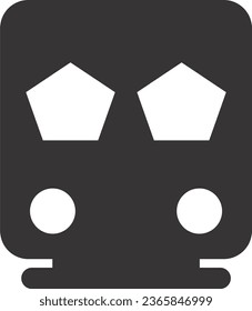 vehicle image flat vector design black and white 