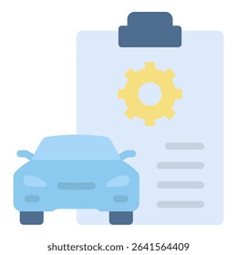 Vehicle Inspection Icon Element For Design