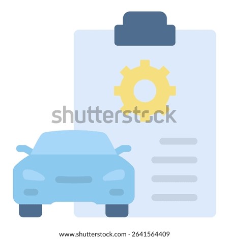 Vehicle Inspection Icon Element For Design