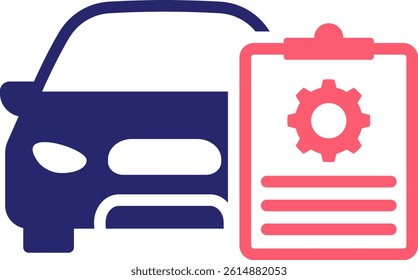 Vehicle Inspection Icon Fill Vector Illustration