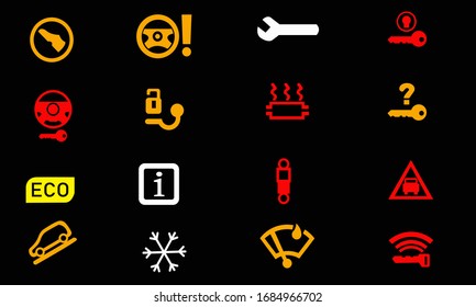 Car Dashboard Icons Stock Vector (Royalty Free) 718778533 | Shutterstock