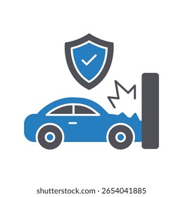 Vehicle insurance :Vector Icon which can easily modify or edit