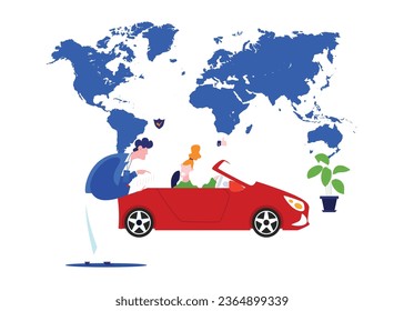 Vehicle insurance vector illustration concept