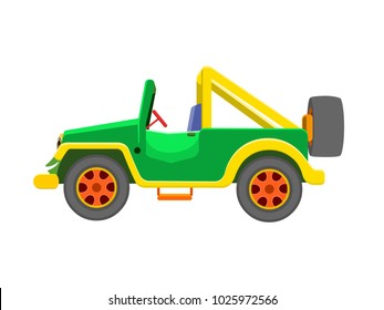 Vehicle Jeep Side Vector Image