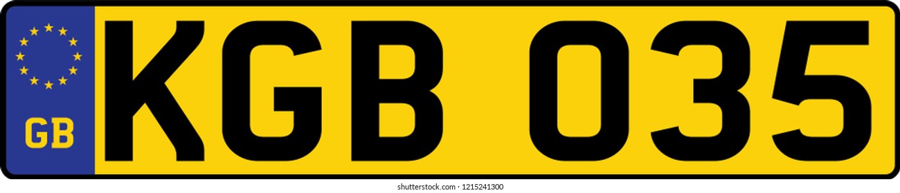 vehicle licence plates marking in England, United Kingdom, and Great Britain