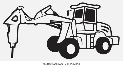 vehicle line art drawing illustration
