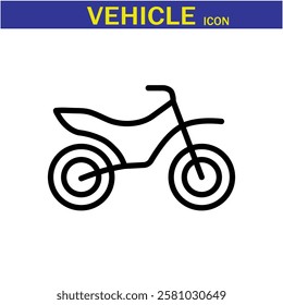 Vehicle Line Editable Icon. Vector illustration in modern thin line style of transport icons types: taxi, train, helicopter, bus, ship, plane, tram and more.EPS 10.