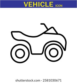 Vehicle Line Editable Icon. Vector illustration in modern thin line style of transport icons types: taxi, train, helicopter, bus, ship, plane, tram and more.EPS 10.