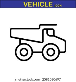 Vehicle Line Editable Icon. Vector illustration in modern thin line style of transport icons types: taxi, train, helicopter, bus, ship, plane, tram and more.EPS 10.