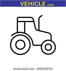 Vehicle Line Editable Icon. Vector illustration in modern thin line style of transport icons types: taxi, train, helicopter, bus, ship, plane, tram and more.EPS 10.