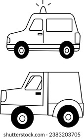 Vehicle Line Editable Icons set. Vector illustration in modern thin line style of transport icons types: helicopter, bus, excolator, tram and ...