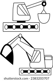 Vehicle Line Editable Icons set. Vector illustration in modern thin line style of transport icons types: helicopter, bus, excolator, tram and ...