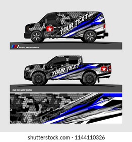 vehicle livery graphic vector. abstract grunge background design for vehicle vinyl wrap and car branding 