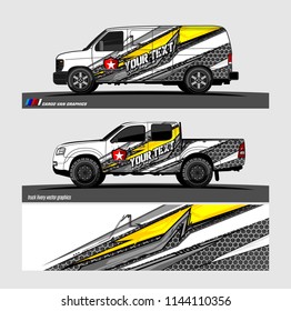 vehicle livery graphic vector. abstract grunge background design for vehicle vinyl wrap and car branding 