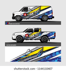 vehicle livery graphic vector. abstract grunge background design for vehicle vinyl wrap and car branding 