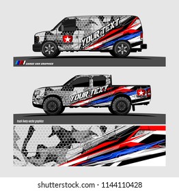 vehicle livery graphic vector. abstract grunge background design for vehicle vinyl wrap and car branding 