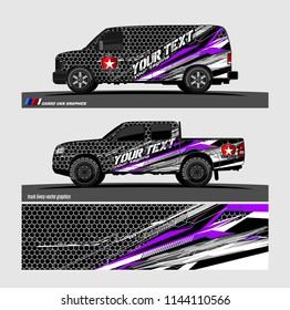 vehicle livery graphic vector. abstract grunge background design for vehicle vinyl wrap and car branding 