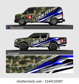vehicle livery graphic vector. abstract grunge background design for vehicle vinyl wrap and car branding 