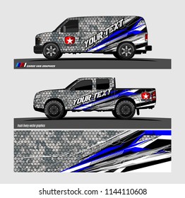vehicle livery graphic vector. abstract grunge background design for vehicle vinyl wrap and car branding 