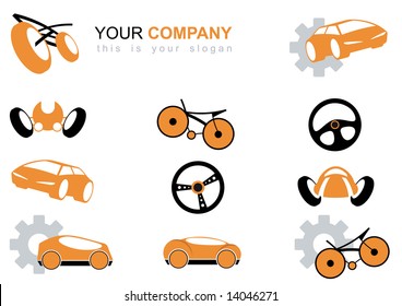 vehicle logo set