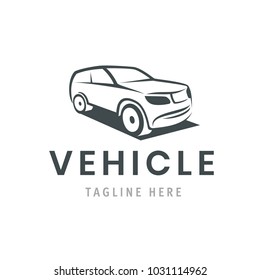 Vehicle logo template. Car icon for business design. Rent, repair, shop garage concept. Transport care symbol, vector illustration.