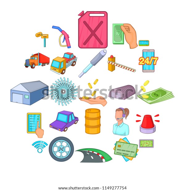 Vehicle\
maintenance icons set. Cartoon set of 25 vehicle maintenance vector\
icons for web isolated on white\
background