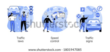 Similar – Fahrradschild auf der Straße auf der Straße