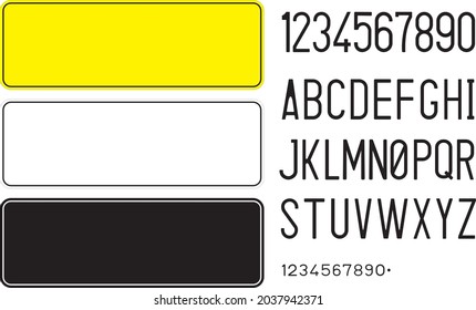 vehicle number plates, license plates for Indonesian cars and motorcycles