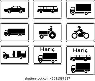 Vehicle Panels, (PL-GROUP) Panels, Road signs in Turkey, Vienna Convention on Road Signs and Signals