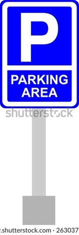 vehicle parking area sign vector 