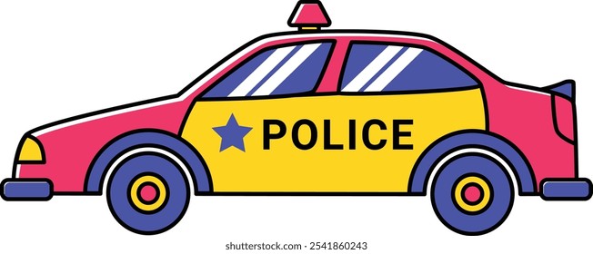 Vehicle Patrol Police Car Illustration