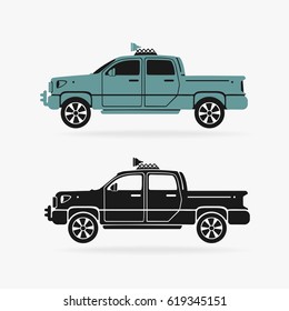Vehicle pickup symbol vector