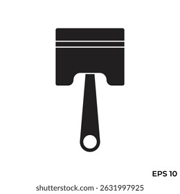 vehicle piston flat icon vector