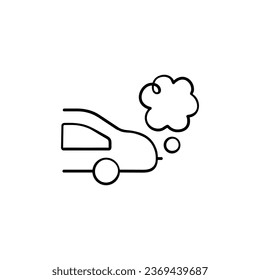 Vehicle Pollution Line Style Icon Design
