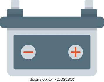 Vehicle Power Storage Concept, Car Battery Vector Color Icon Design, Motor Vehicle Service and automobile repair shop Symbol, Lorry spare parts Sign, automotive technician equipment stock illustration