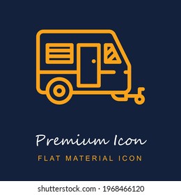 Vehicle premium material ui ux isolated vector icon in navy blue and orange colors svg