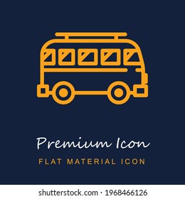 Vehicle premium material ui ux isolated vector icon in navy blue and orange colors svg
