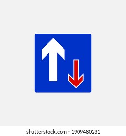 Icono de la señal de la carretera de prioridad del vehículo. Símbolo de señales de tráfico moderno, simple, vector, icono para el diseño de sitios web, aplicación móvil, ui. Ilustración vectorial