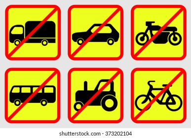 Vehicle Prohibition Icons