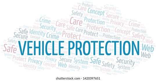 Vehicle Protection word cloud. Wordcloud made with text only.