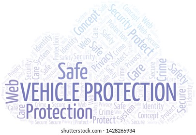 Vehicle Protection word cloud. Wordcloud made with text only.