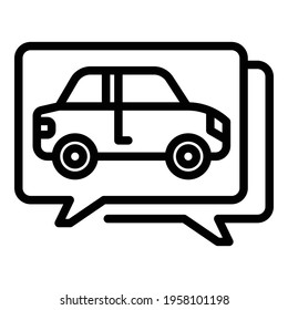 Vehicle purchase icon. Outline Vehicle purchase vector icon for web design isolated on white background